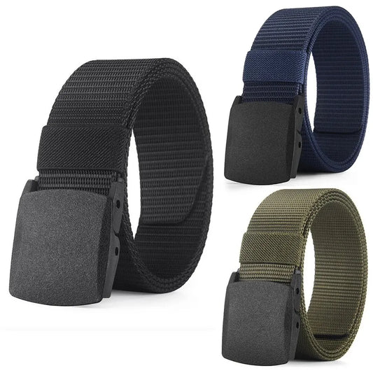 Outdoor Canvas Tactische Nylon Riem – Metaalvrije Trainingsriem voor Heren & Dames