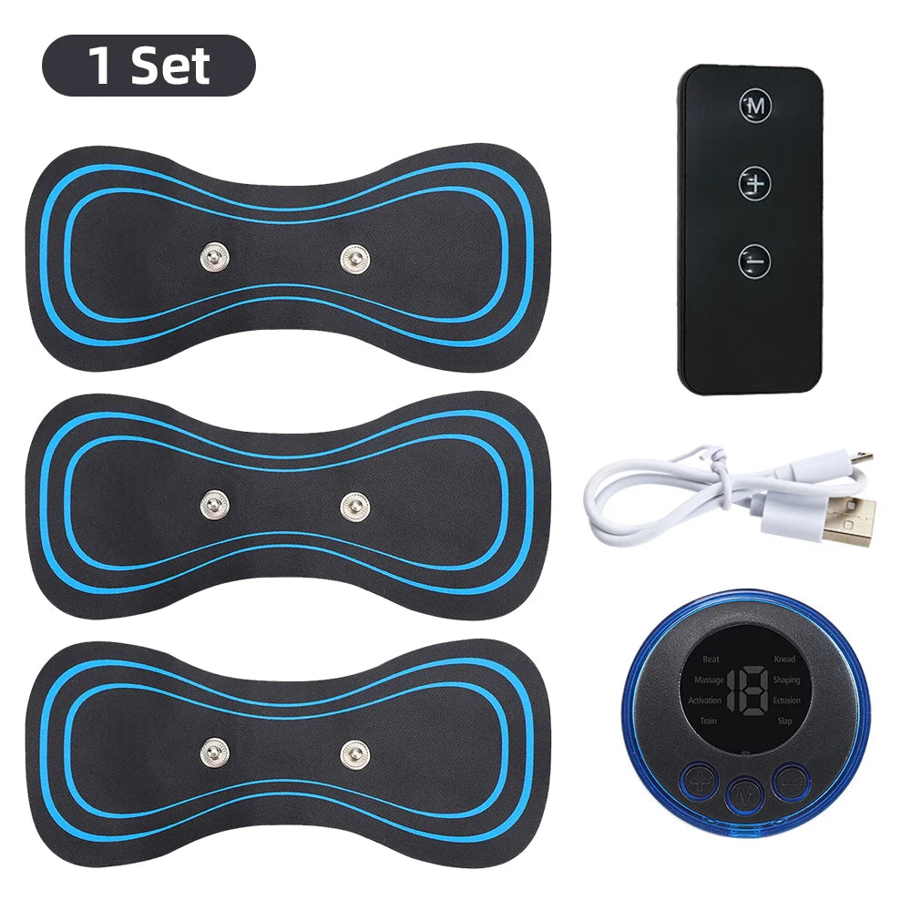 EMS Electric Neck & Back Massager Pad – Low Frequency Muscle Stimulator Patches