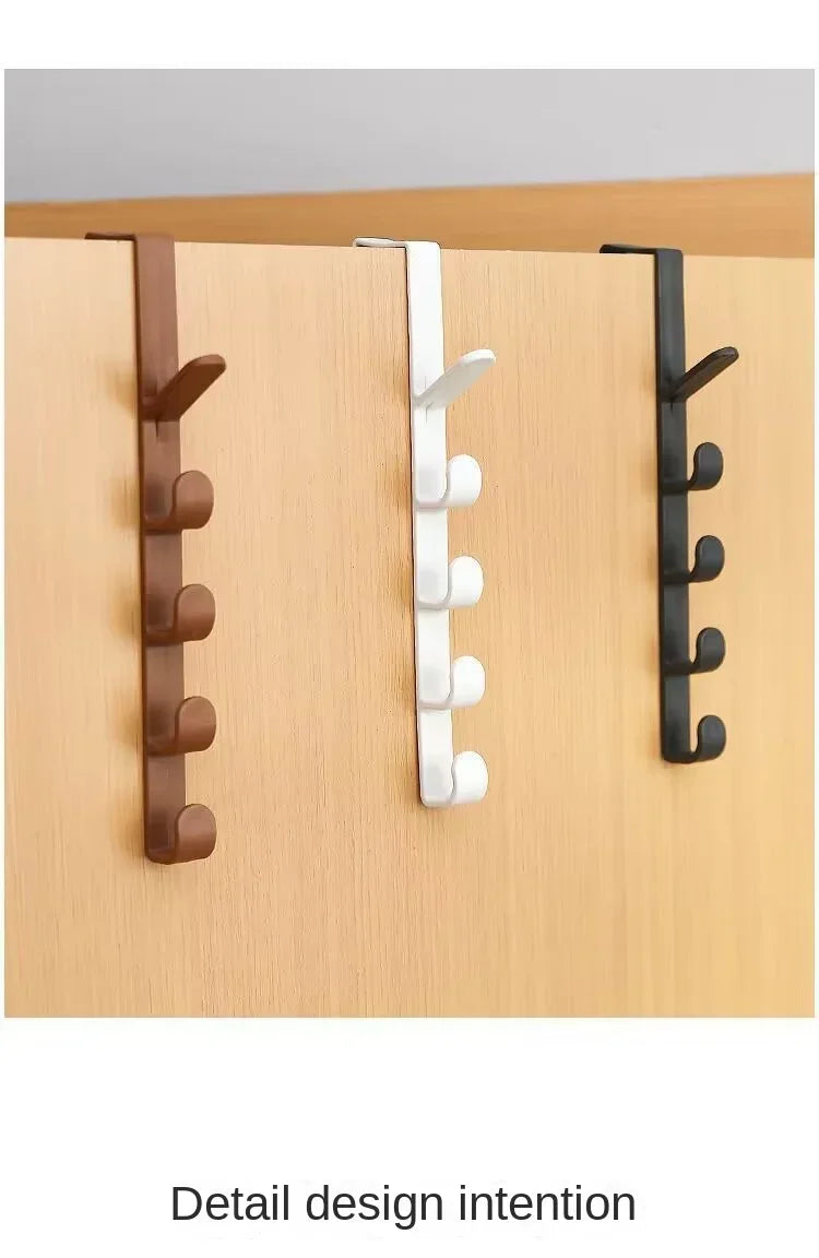 Behind The Door Storage Hook Space-Saving Coat & Bag Hanger for Dorm Office School Locker Wardrobe Organization