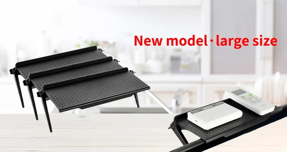 TV Top Storage Shelf & Monitor Stand – Adjustable Desktop Display Rack
