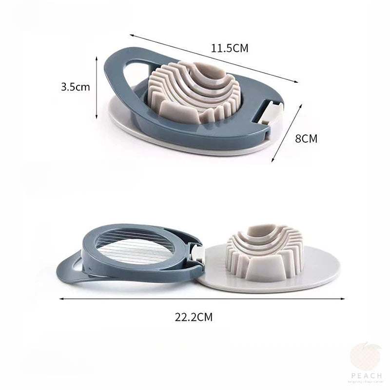 1pc Stainless Steel Multi-purpose Egg Cutter Light and Convenient Creative Egg Slicer Egg Divider Kitchen Accessory