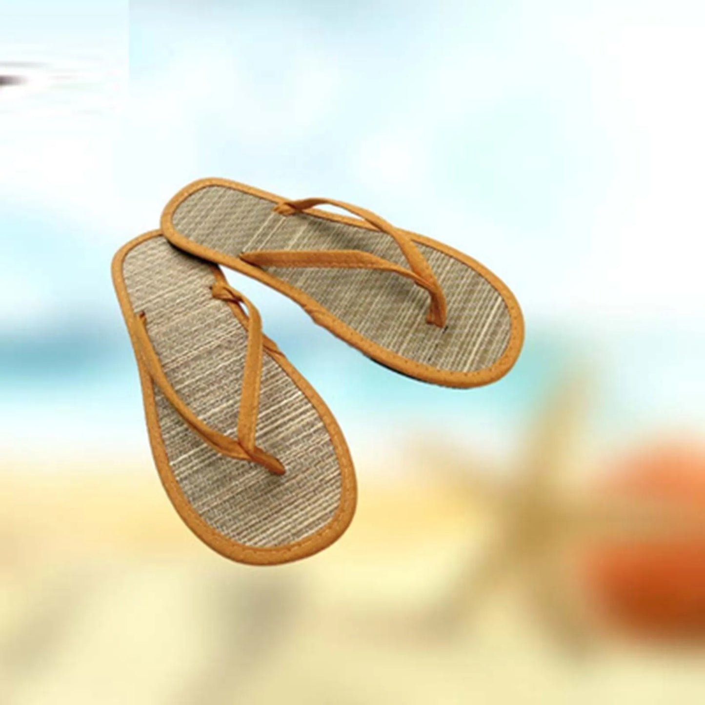 2023 Women Flat Flip-flops Slippers Comfortable Non-slip Sandals Bamboo Rattan Flip Flop Home Bathroom Fashion Slippers Zapatos
