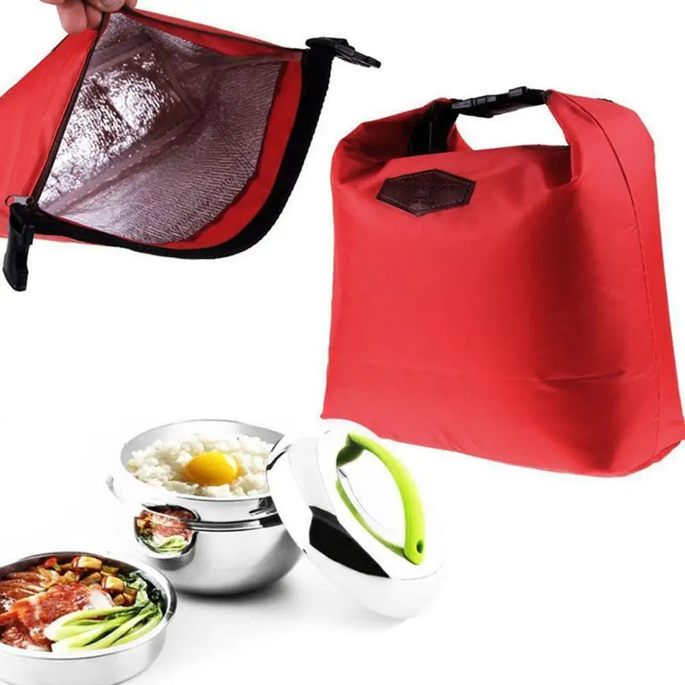Oxford Cloth Thermal Insulated Lunch Bag – Portable Cooler Tote for Food