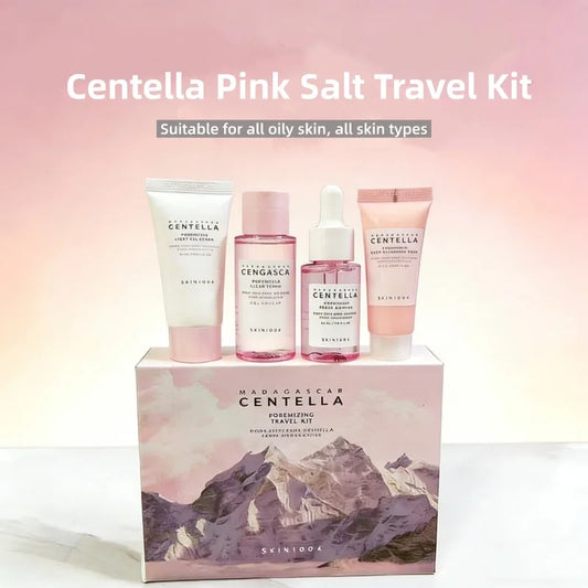 Korean Centella Pink Salt Mini Skincare Kit – Pore Care Travel Set