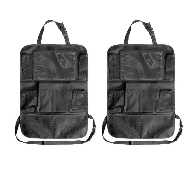 1/2PCS Car Seat Storage Bag Waterproof Durable Oxford Fabric with Touch Screen Tablet Holder Anti-Kick Seat Back Bag Auto Parts