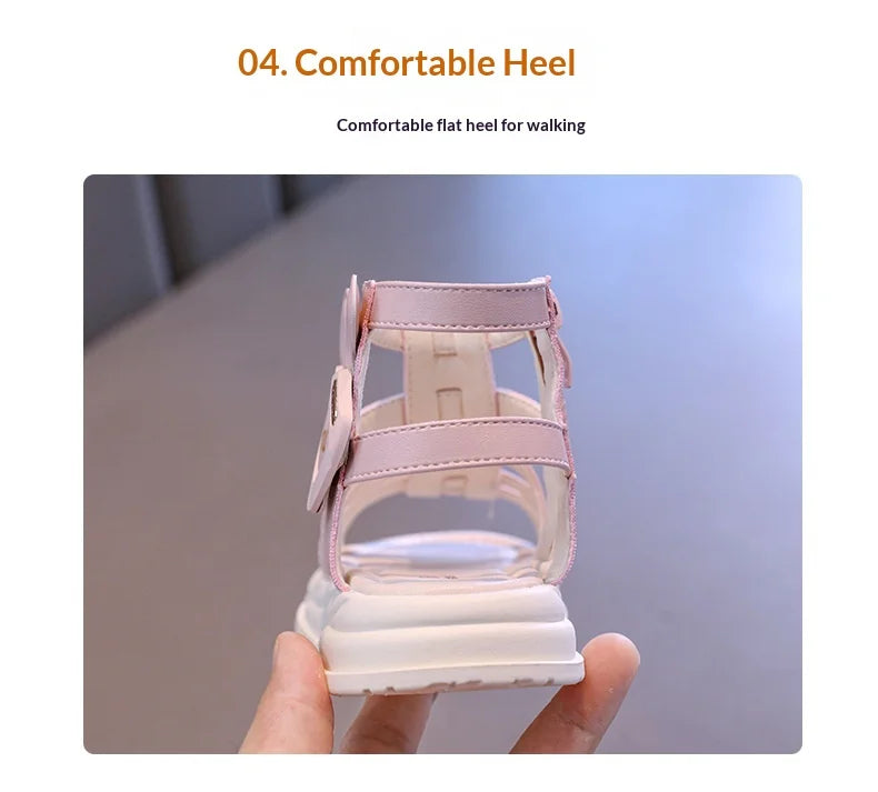 2026 Fashion Kids Sandals Children's Design Hollow-out Multicolor Sport Sandals Soft Flat Strappy Sandals Girls Cute Beach Shoes