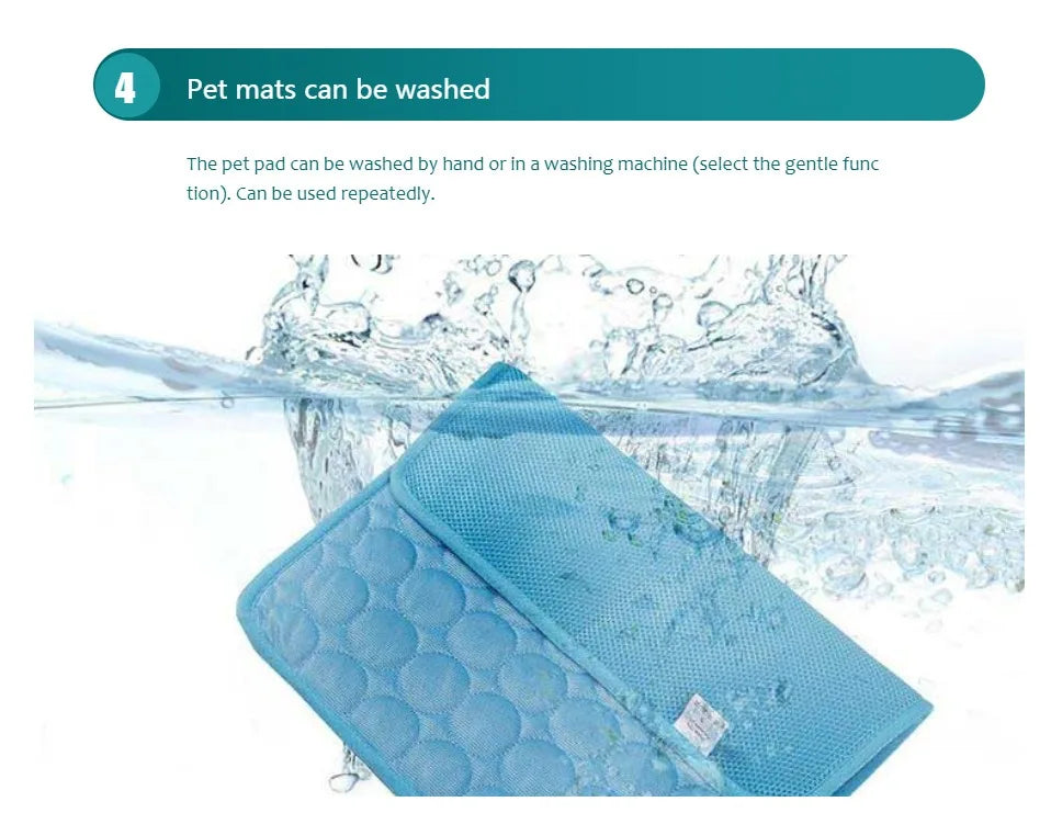 Dog & Cat Summer Cooling Mat – Extra Large Pet Cold Pad Blanket for Dogs & Cats