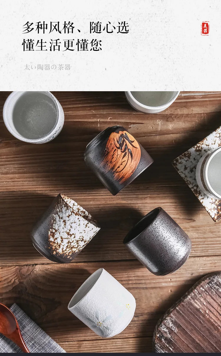 Japanese Ceramic Coffee & Matcha Stacking Cups – Stackable Sake & Water Cups