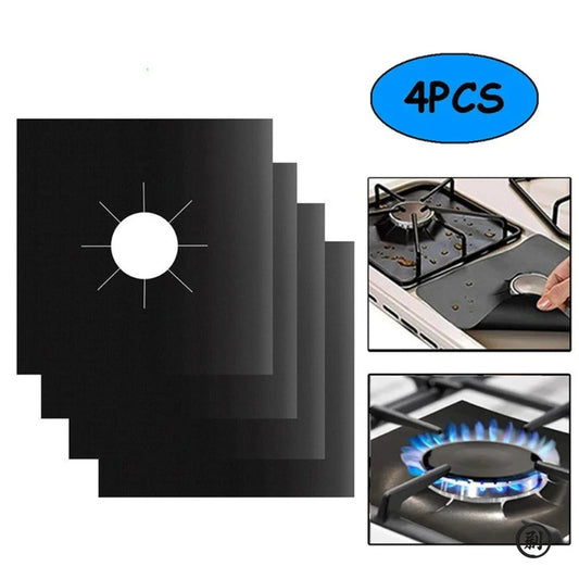 4-Piece Gas Stove Surface Protection Pads – Washable Oil Resistant