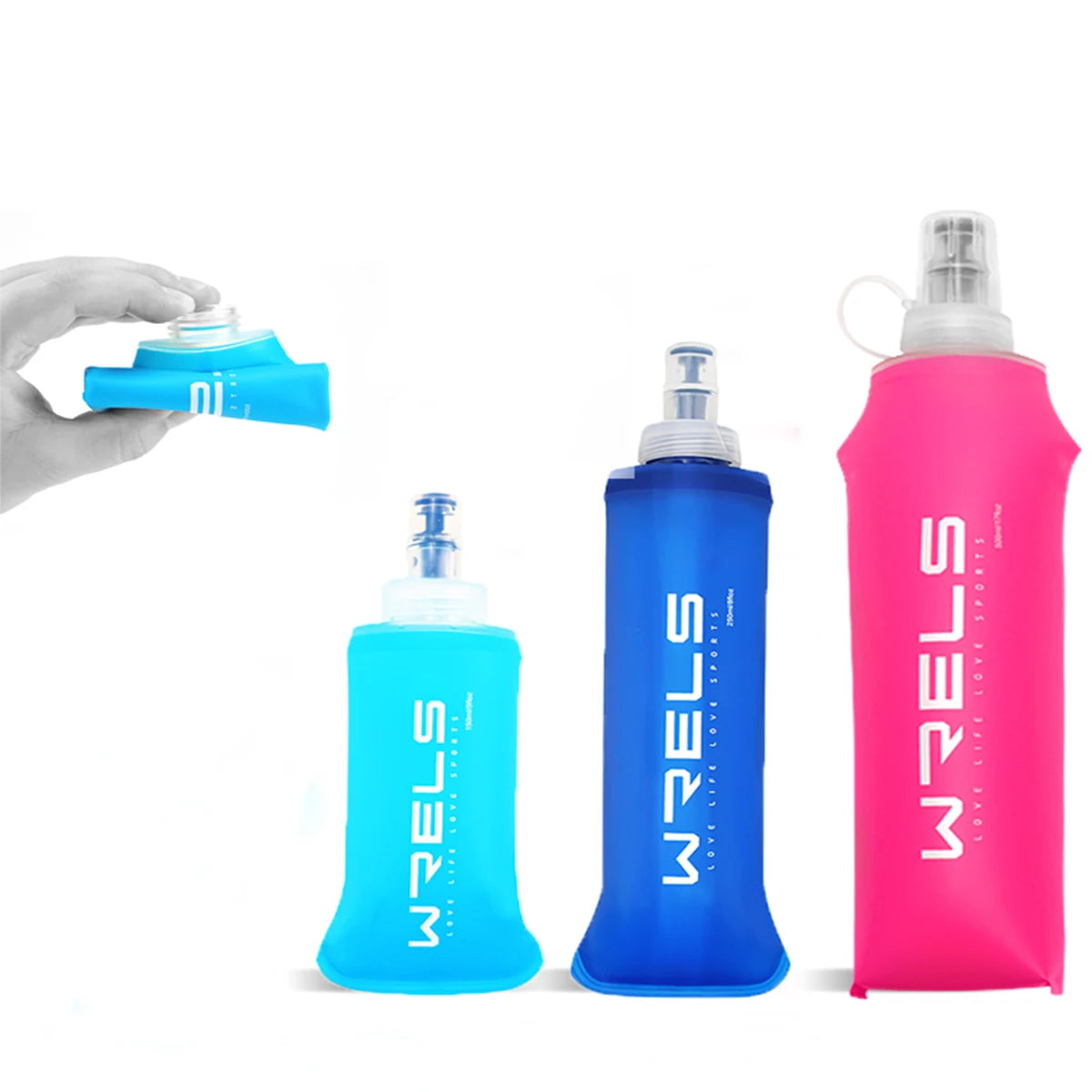 Collapsible Silicone Water Bottle – Portable Foldable Flask for Running & Hiking