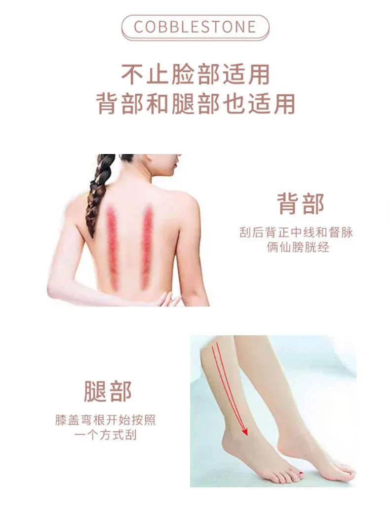 Gua Sha Massage Board for Face – Rose Pink Facial Scraper for Neck & Body