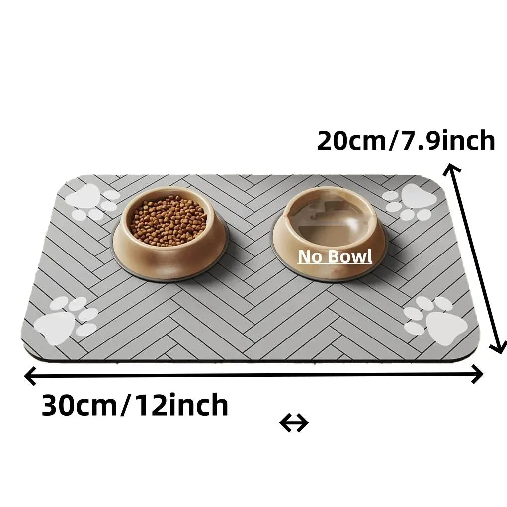 Absorbent Pet Feeding Mat – Waterproof Non-Slip Placemat for Dog & Cat Bowls