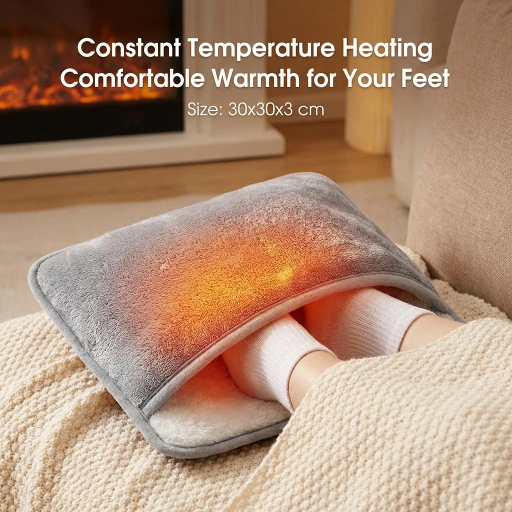 Winter Electric Foot Heating Pad USB Charging Soft Plush Washable Foot Warmer Heater Improve Sleeping Household Foot Warming Mat