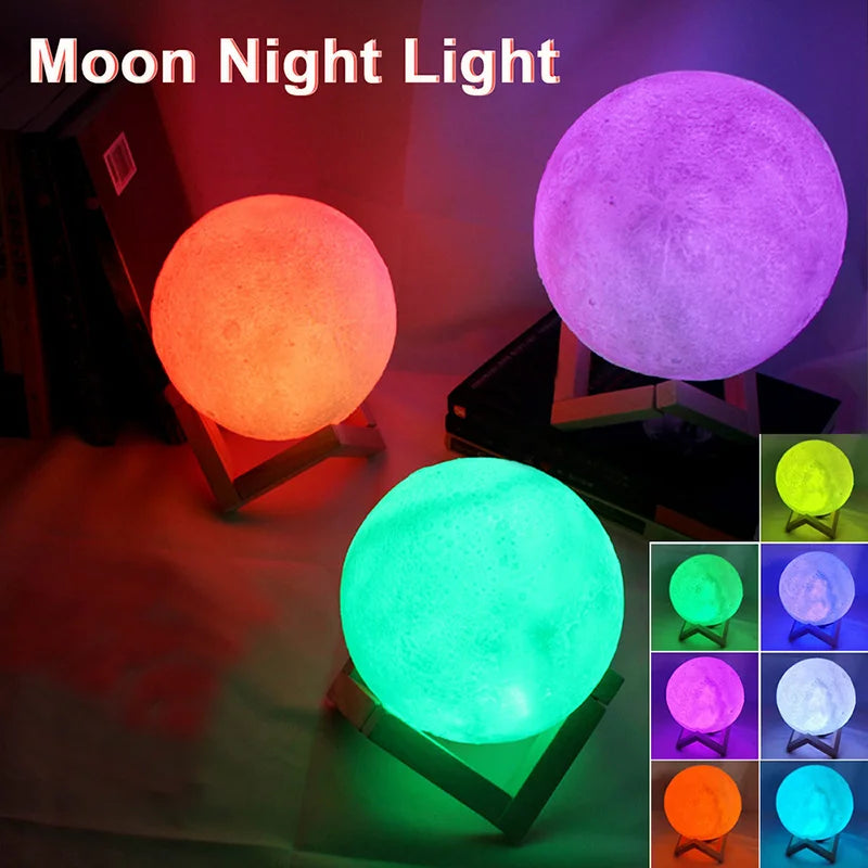 Book & Moon LED Galaxy Night Light – Bedside Decoration Gift for Kids & Birthdays