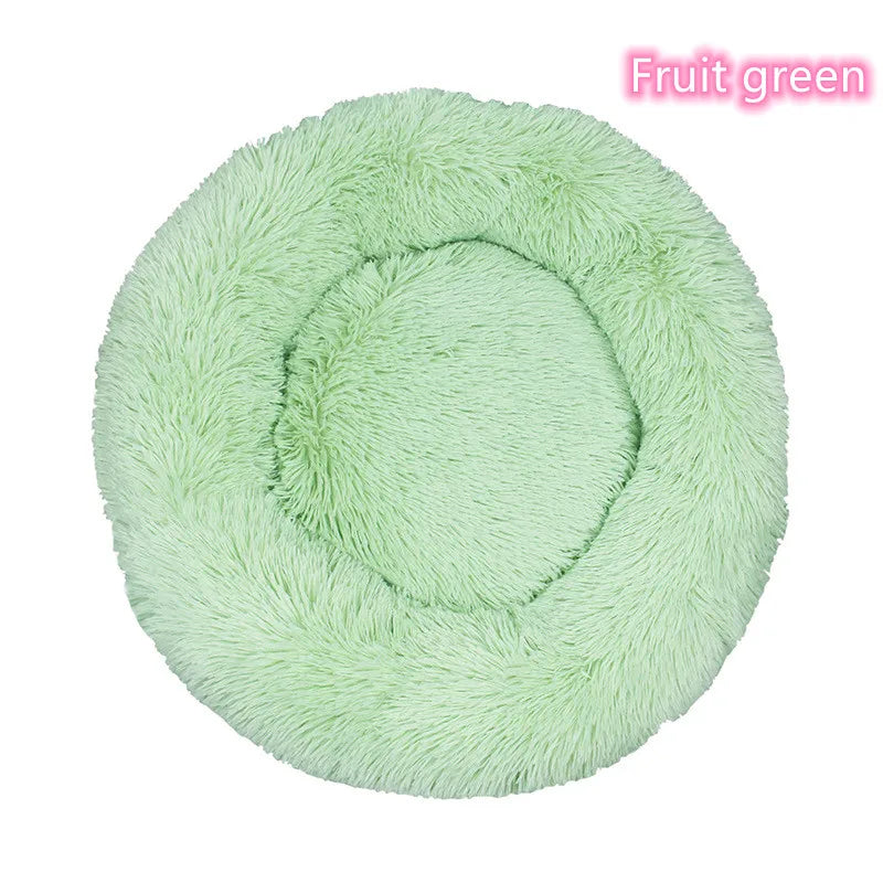 New Cat Dog Bed Super Soft Pet Cat Bed Pet Mattress Plush Washable Calm Donut Bed Comfortable Sleeping Artifact Suitable Winter