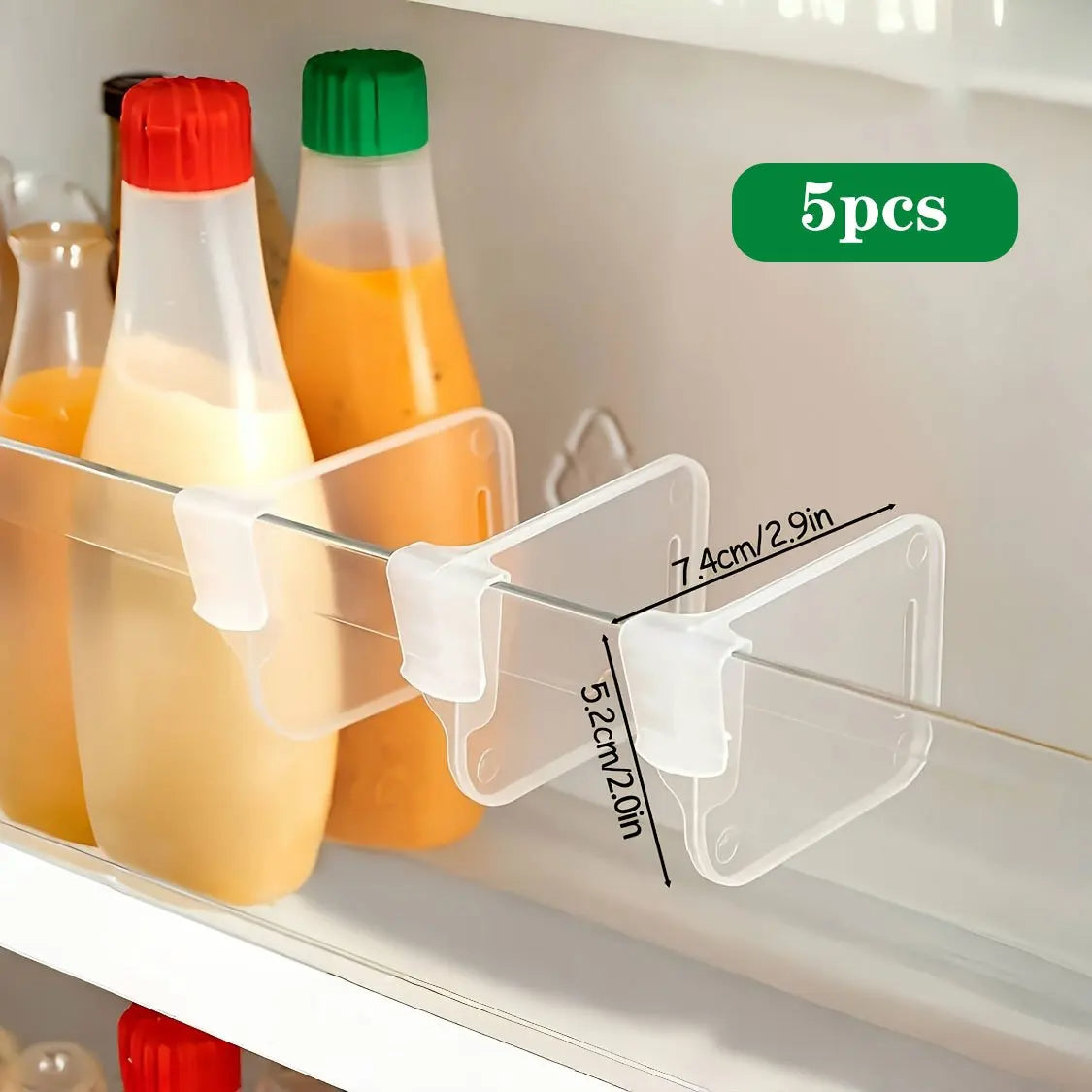 5–20 Pack Clear Fridge Organiser Dividers – Adjustable Refrigerator Storage