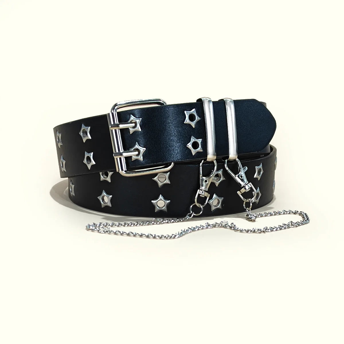 Retro Square Rivet Men's Belt With Three Row Needle Buckle Hip-Hop Rock Punk Y2k Style Jeans Belts For Women Goth Waistband