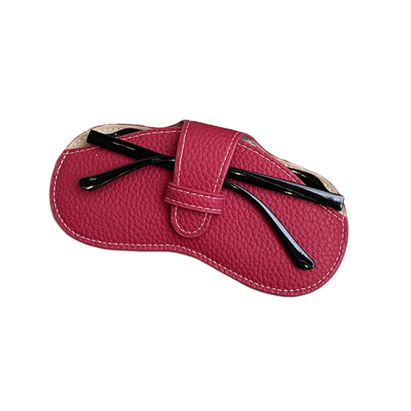 Glasses Case Women Leather Soft Glasses Bag Fashion Portable Sunglasses Box Bag Accessories Solid Eyewear Protector Case Pouch