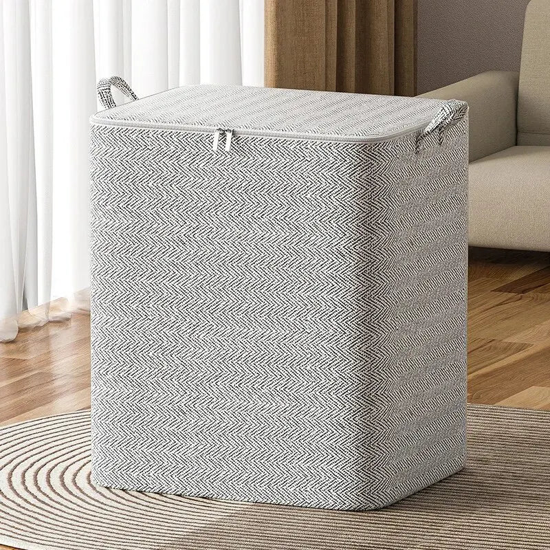 Large Capacity Non-Woven Storage Bag – Wardrobe Organiser for Quilts & Clothing