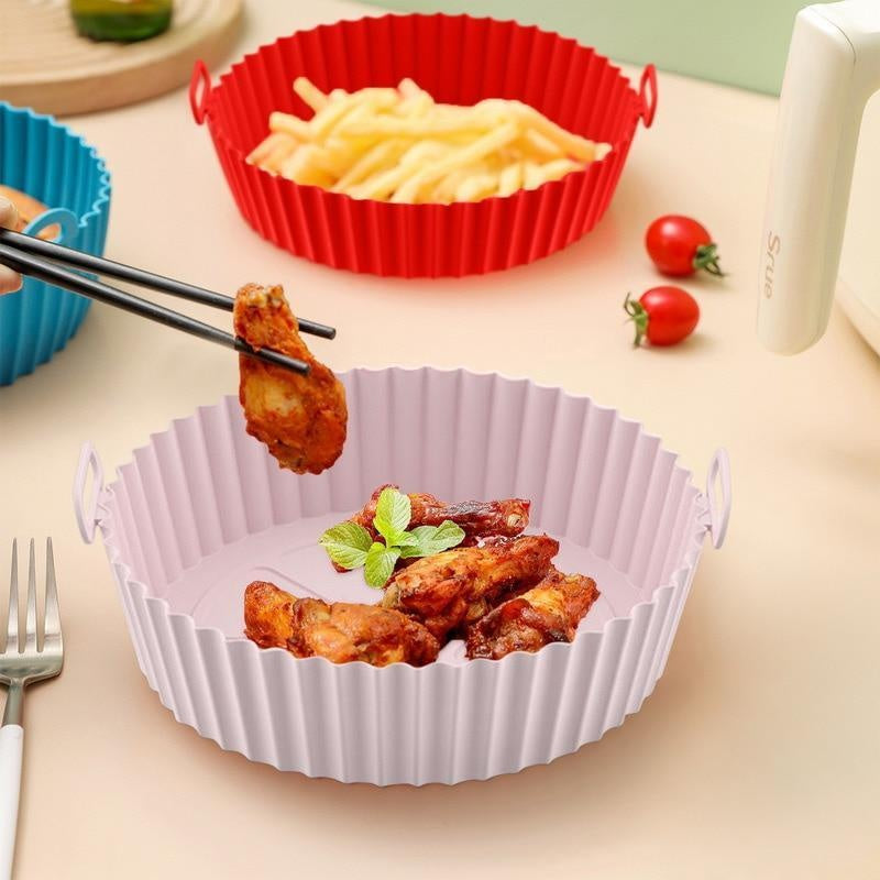 Reusable Silicone Air Fryer Liner – Non-Stick Food-Safe Basket Insert