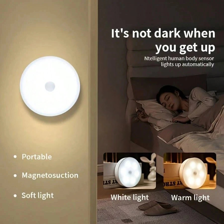 Motion Sensor Led Light Usb Charging Square Lamp for Bedroom Kitchen Stair Hallway Wardrobe Cupboard Lighting