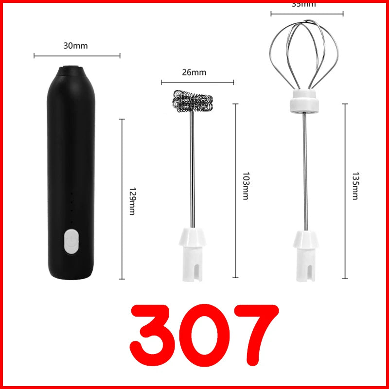 Wireless USB-C Electric Milk Frother – Handheld Stainless Steel Coffee Whisk