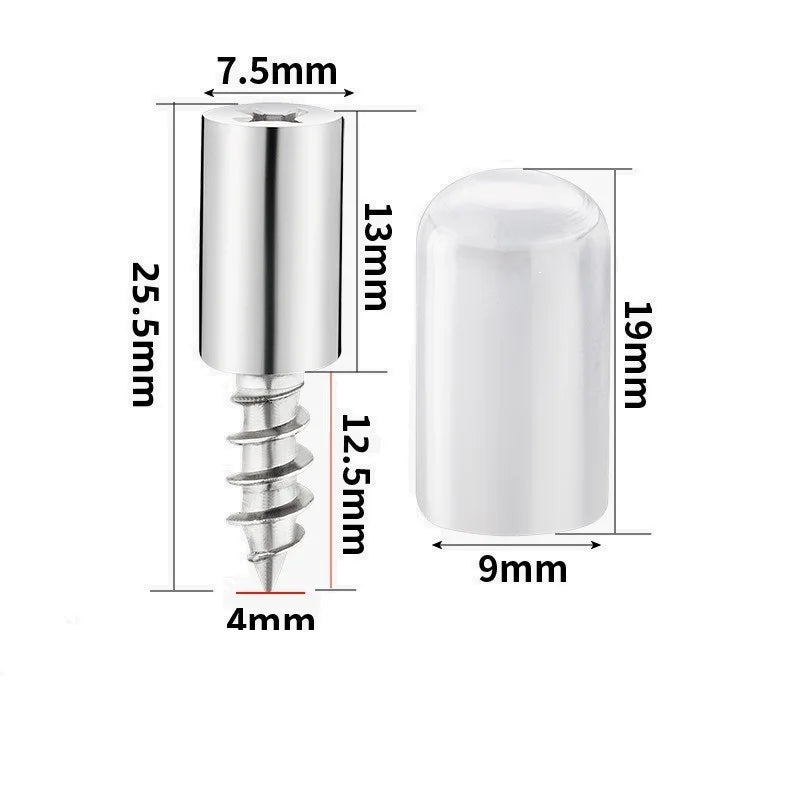 Rubber Sleeve Self-Tapping Partition Screws – Cabinet & Glass Shelf Support Nails