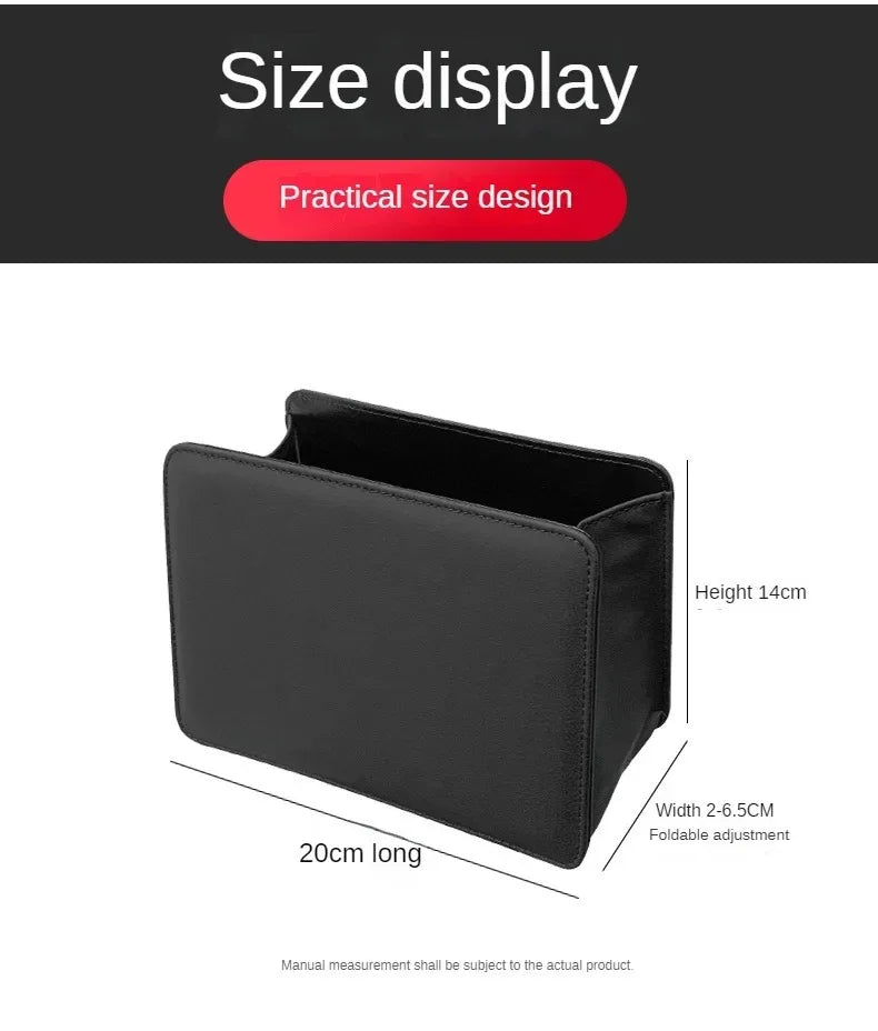 Car Trash Can Car Door Storage Box Foldable Seat Back Hanging Storage Bag Storage Box Car Interior Products