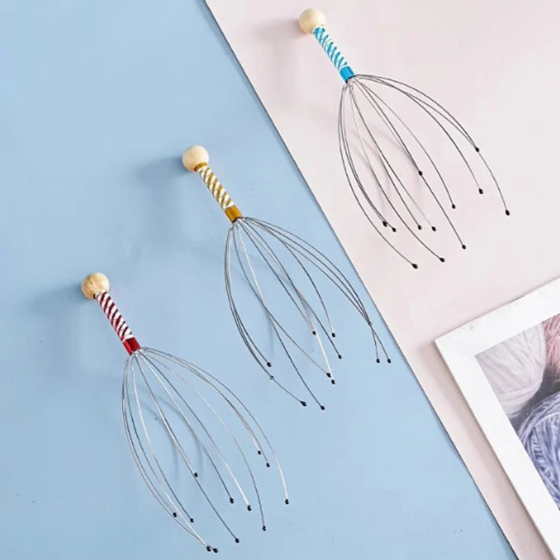 Octopus Head Scalp Massager – Stainless Steel Stress Relief Brain Scratcher