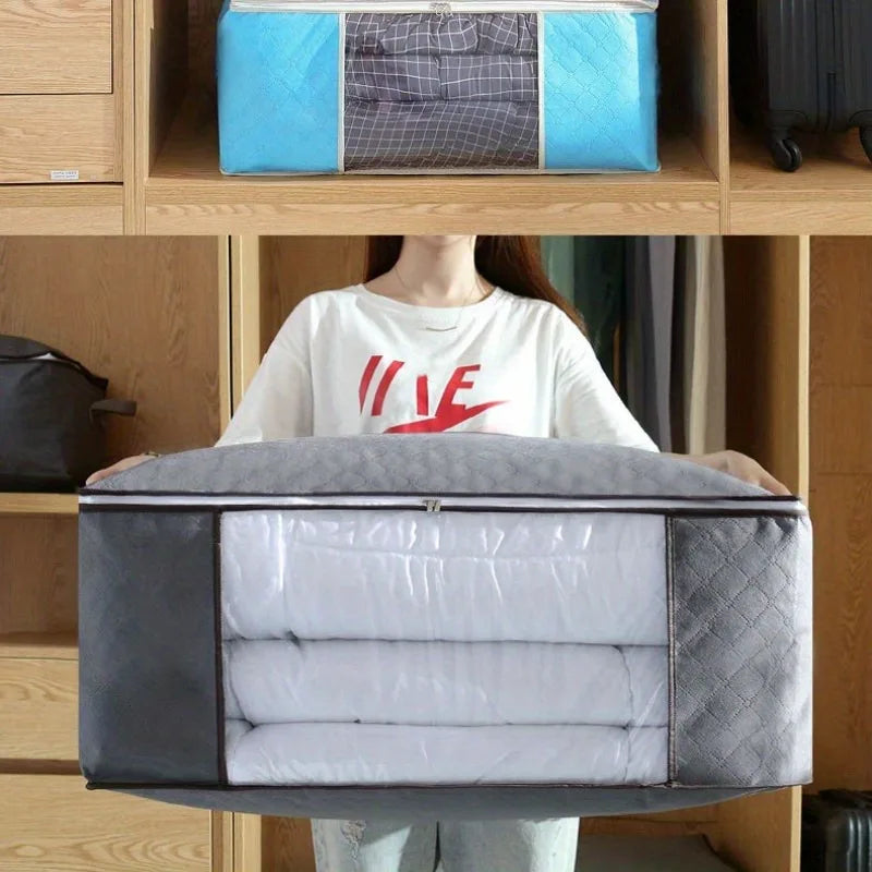 Extra Large Portable Storage Bag with Window – Clothing & Quilt Organiser