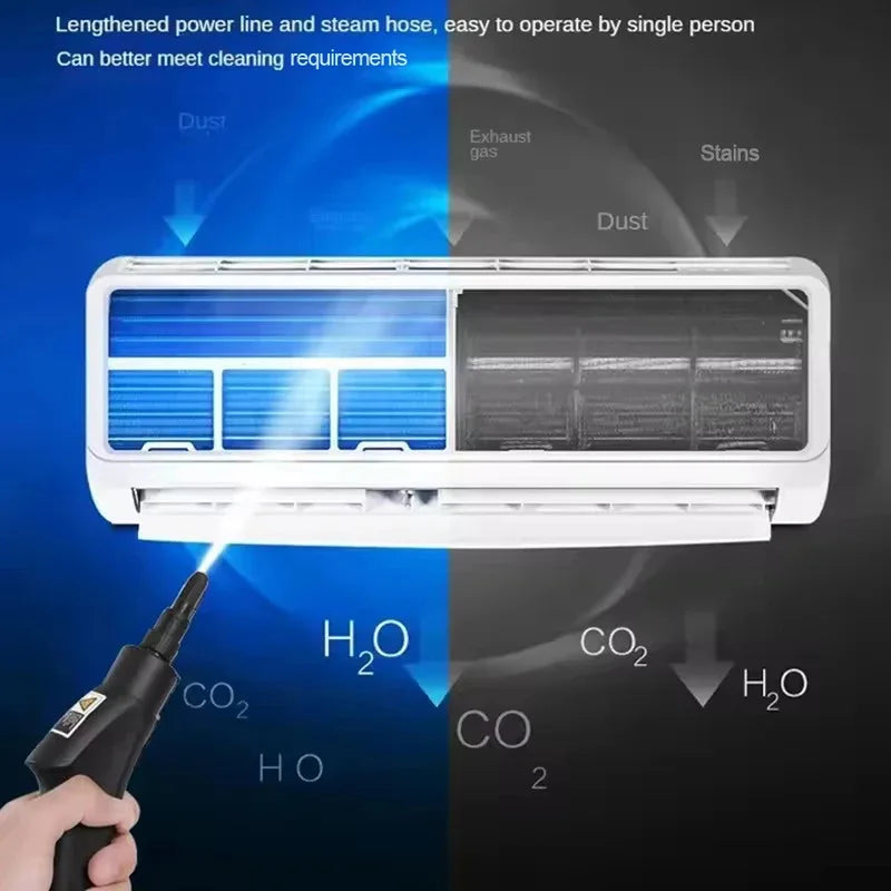 Handheld Pressurized Steam Cleaner – High-Temp Multi-Surface Deep Clean with Brush Heads