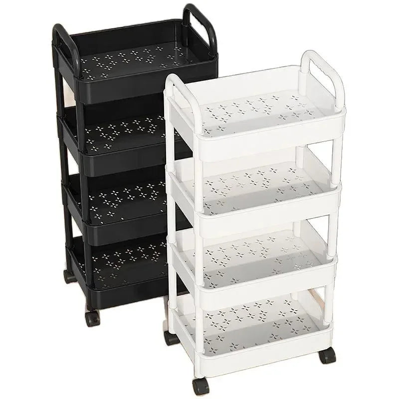5-Layer Mobile Kitchen Storage Trolley – Floor-Standing Multi-Tier Rack