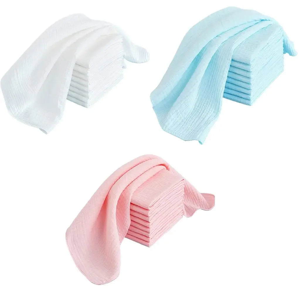 100% Cotton Baby Nappy for Newborn Changing 5-10PCS Baby Gauze Diapers 43x45cm Washable Reusable Double Layer Soft Baby Towels