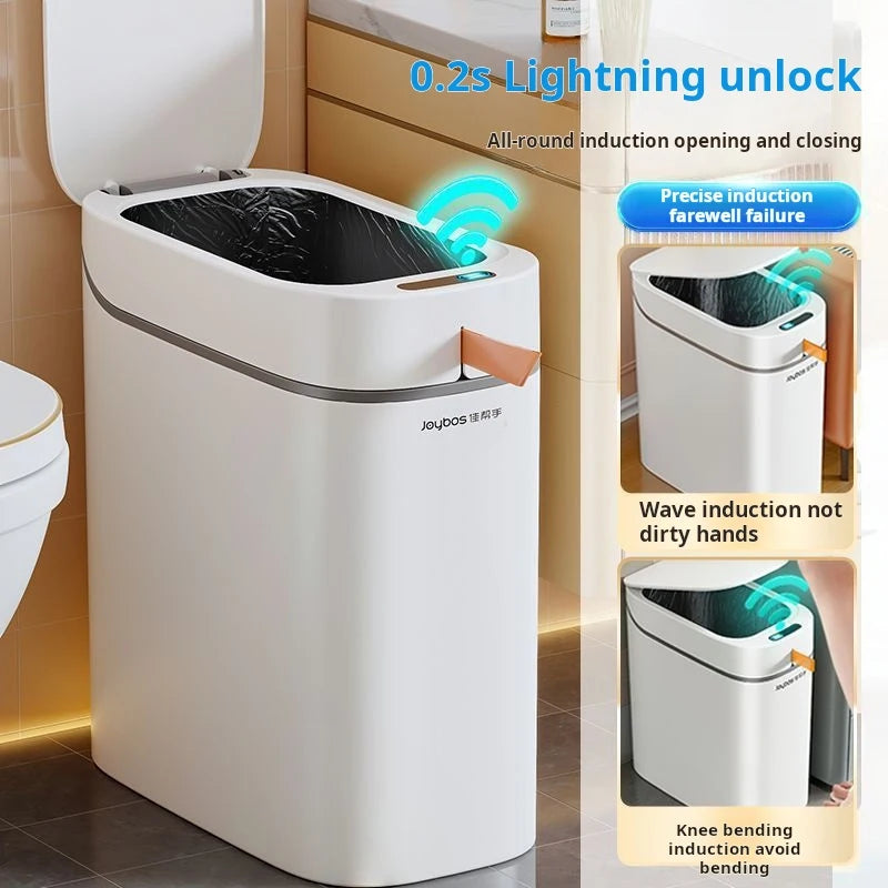 Smart Sensor Trash Can JOYBOS Rechargeable Auto Adsorption Bag Garbage Can For Toilet Living Room Kitchen Household Items