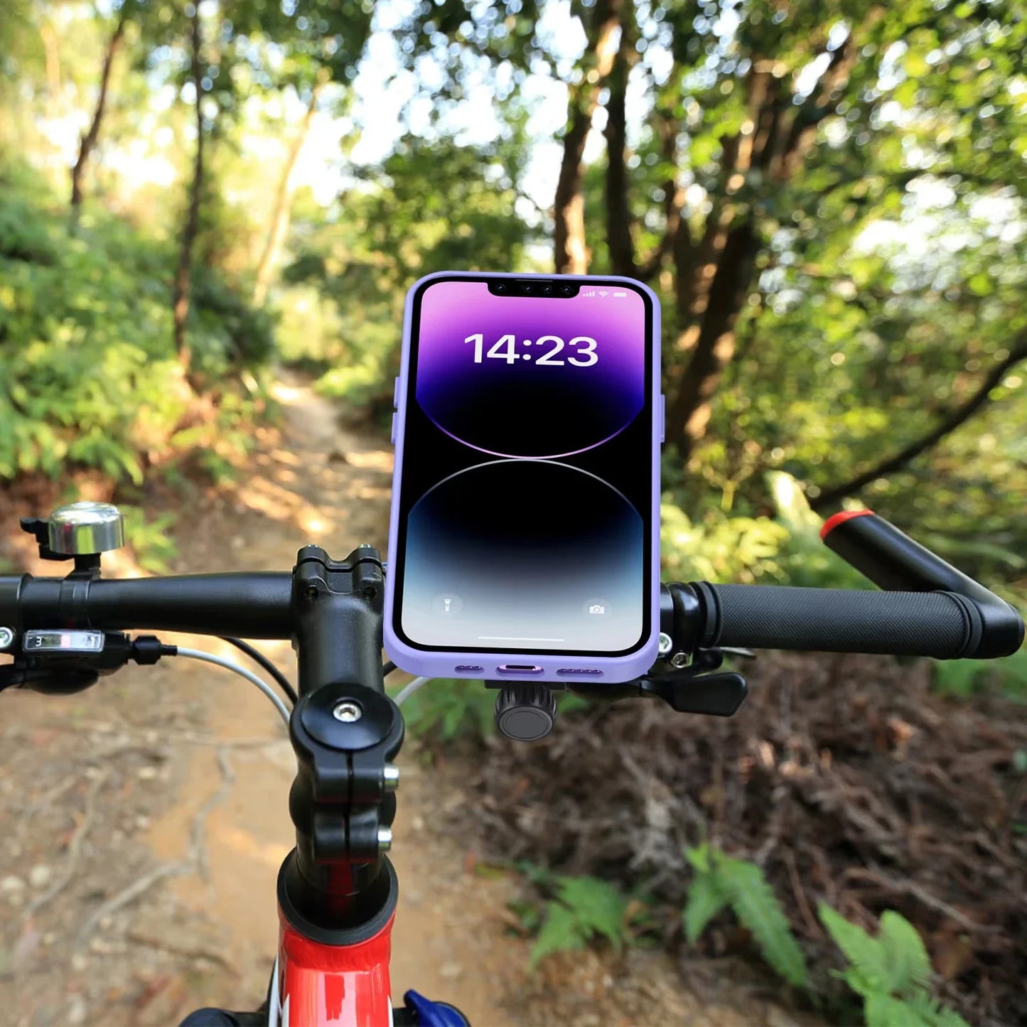 Bike Phone Holder, Motorcycle Mount - Motorcycle Phone Holder, Handlebar Cell Phone Clamp, E-Bike Scooter Phone Clip