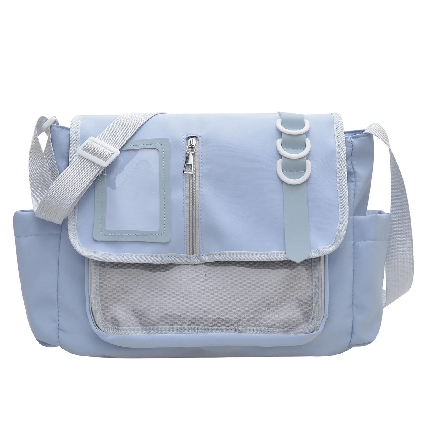 Fashion Y2K Japanese Crossbody Bags Lightweight Transparent Itabag Teenage Casual School Bag Girls Solid Color Shoulder Bag