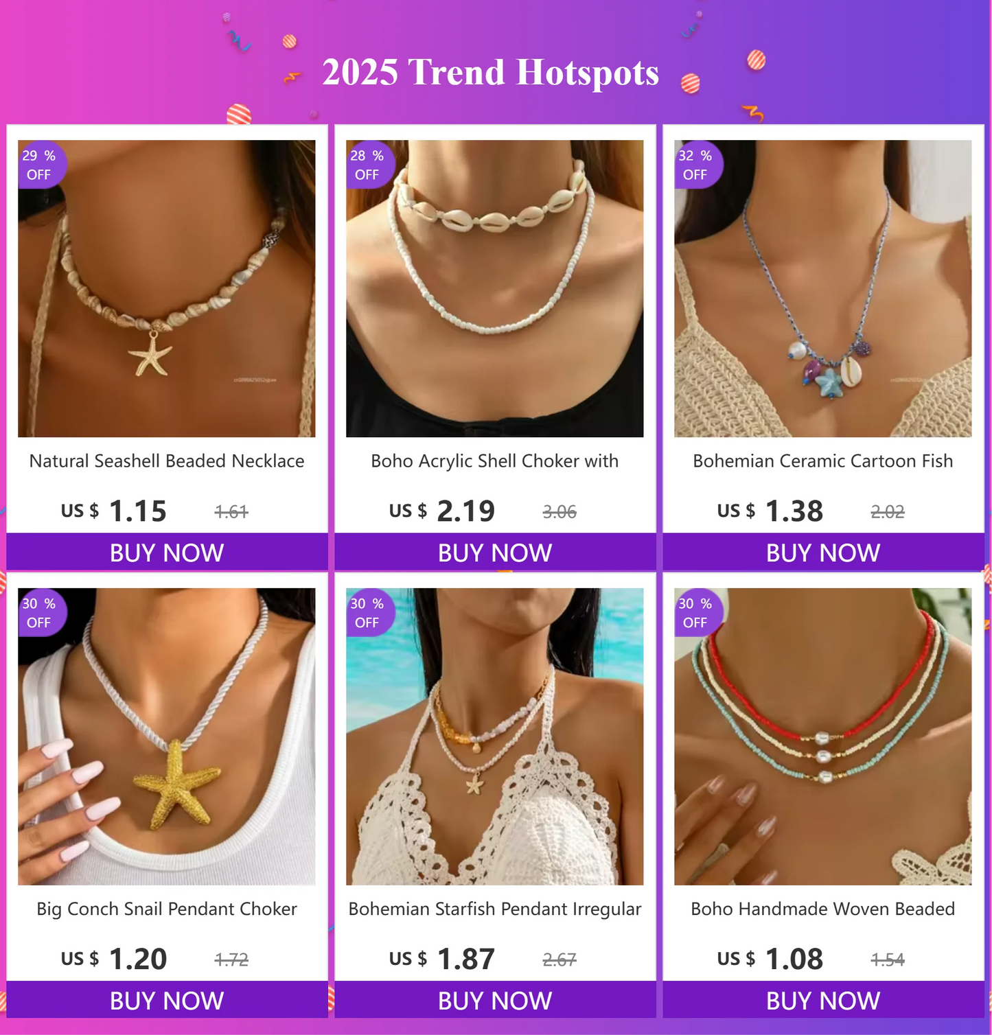 Natural Seashell Beaded Choker Necklace – Bohemian Beach Summer Jewellery