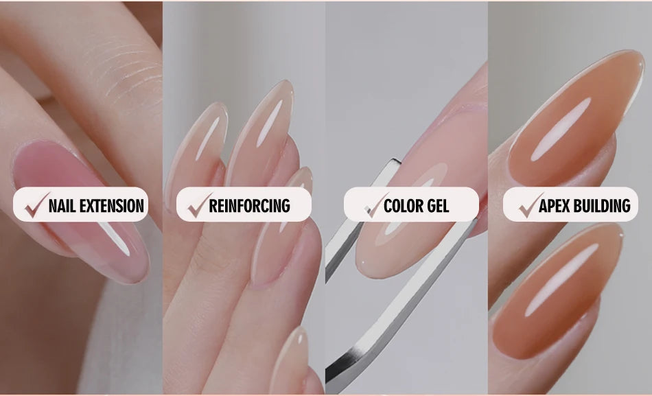 CHUNSHU Hema FREE Construction UV Gel 18ml Builder Nail Gel In A Bottle Semi Permanent Thick Rubber Base Gel Extension Nails Art