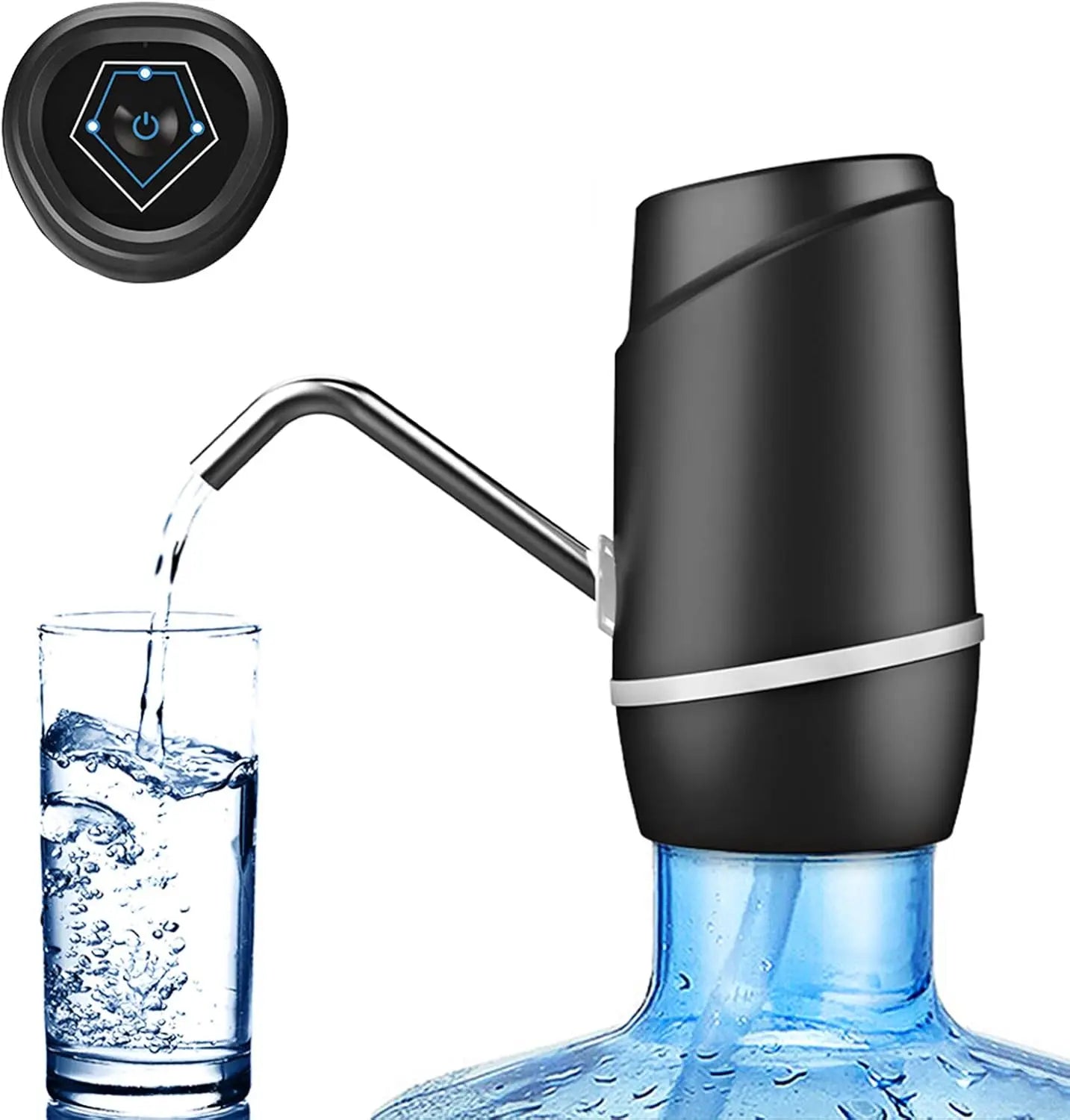 USB Rechargeable Electric Water Dispenser Pump – One-Click Auto Bottle Pump