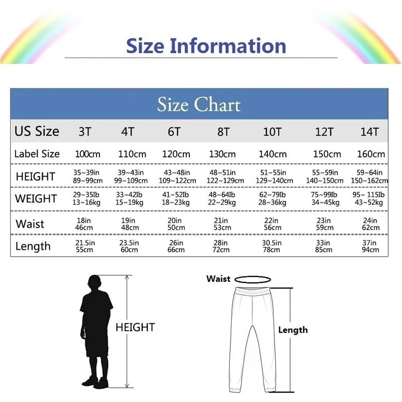 Monster Truck Sports Trousers for Little Boys SUV Car Cartoon Long Pants Children Cotton Sweetpants 3-14T GSKC1