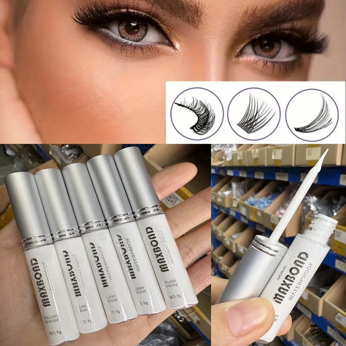 Super Strong Waterproof Eyelash Glue – Quick-Dry Non-Irritating DIY Lash Adhesive