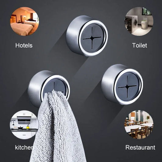 3-Piece No-Punch Dishcloth Hook Clips – Kitchen Towel Wall Hanger