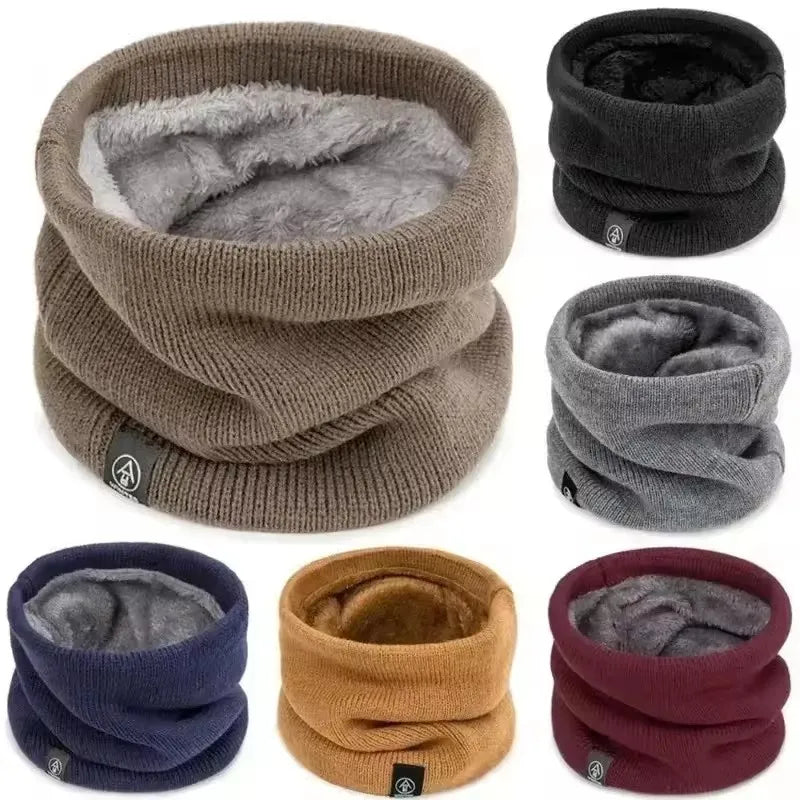 Fashion Women Knitted Scarf Solid Cashmer Like Winter RIDE Scarves Lady Warm Thick Unisex Men Neck Scarfs Ring