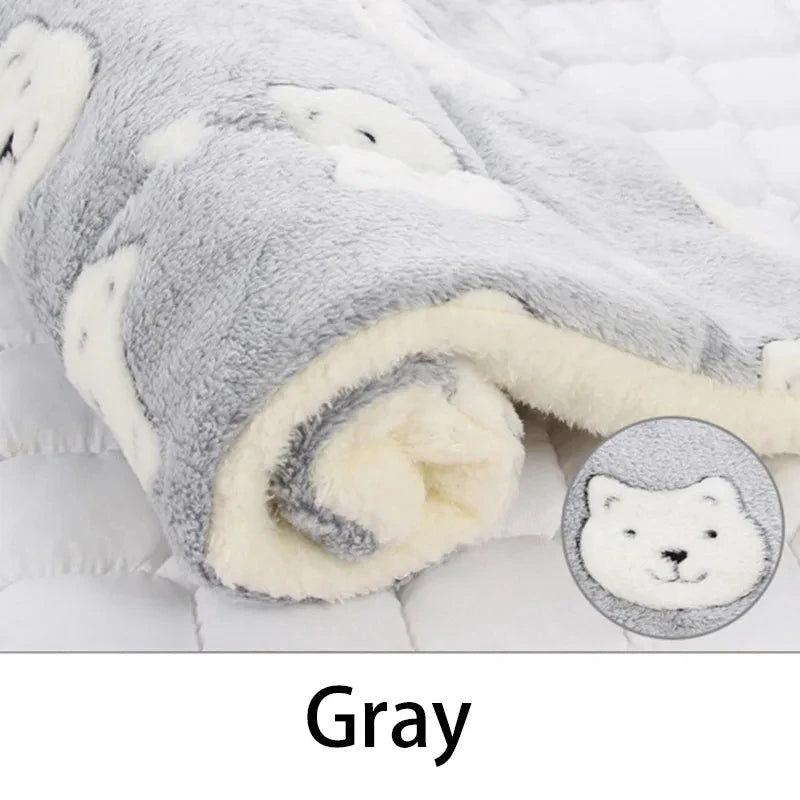 Flannel Pet Sleeping Mat & Sofa Bed – Soft Winter Blanket for Dogs & Cats