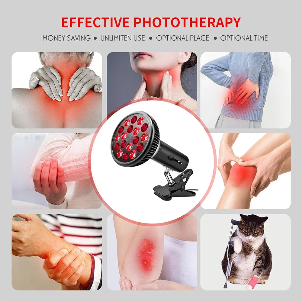 54W Red & Infrared Light Therapy Lamp – 660nm & 850nm Full Body Pain Relief Panel