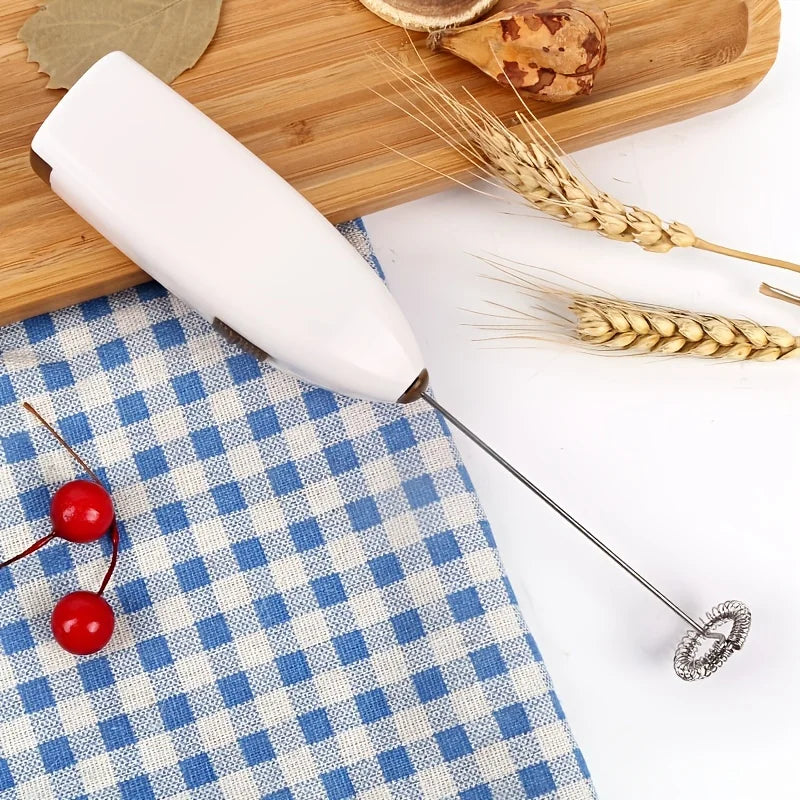 Handheld Electric Milk Frother & Egg Beater – Battery Powered Kitchen Whisk