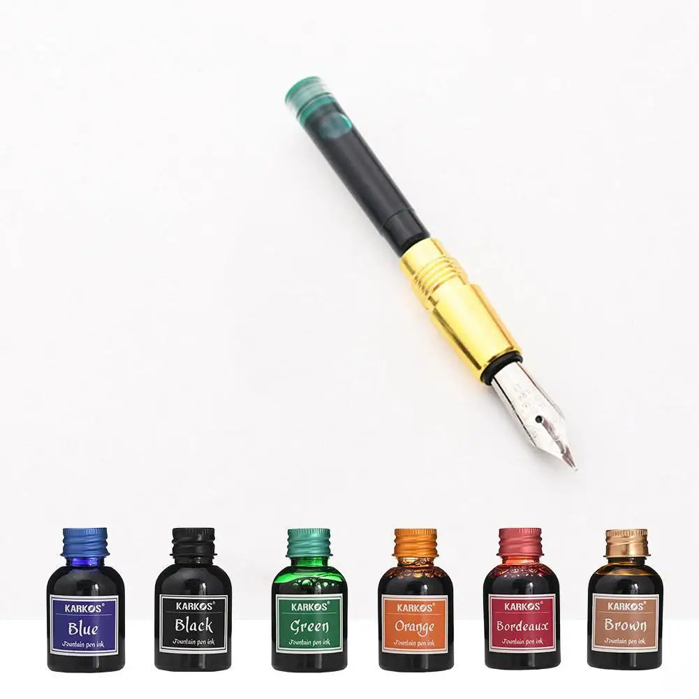 30ml Pure Colorful Fountain Pen Ink Universal Refill No Clogging Smooth Writing Ink Stationery for School Office Daily Writing ﻿
