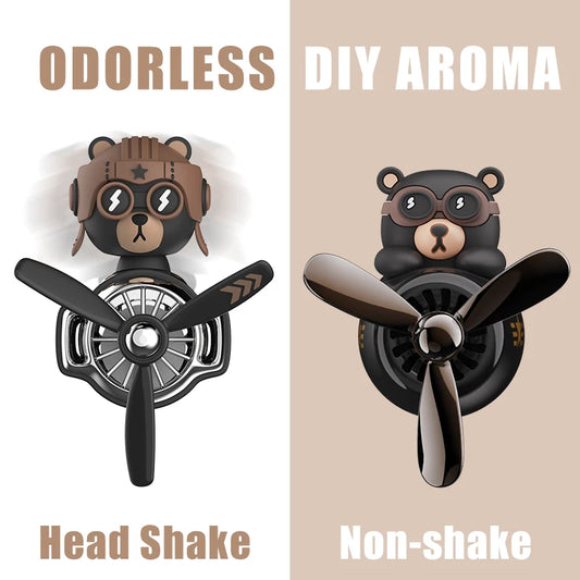 Pilot Bear DIY Aromatherapy Car Air Freshener Vent Clip