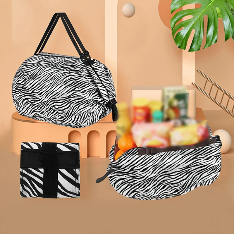 1pc Foldable Shopping Bags Foldable Storage Bag With Handle Portable Travel Camouflage Handbags Large Capacity Nylon Bag