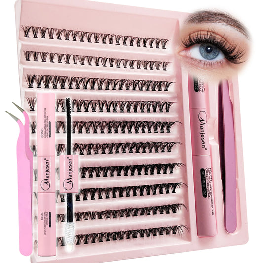 DIY Wimpers Extension Kit Wimpers 200 Stuks Clusters Wimpers Bond en Seal Make-up Tools voor Wimpers Lijmen Lijm Accessoires